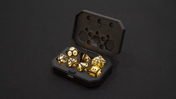 ELECTRONIC LUMINOUS LED DICE SET (YELLOW COLOR)