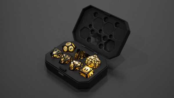ELECTRONIC LUMINOUS LED DICE SET (YELLOW COLOR) - Image 2