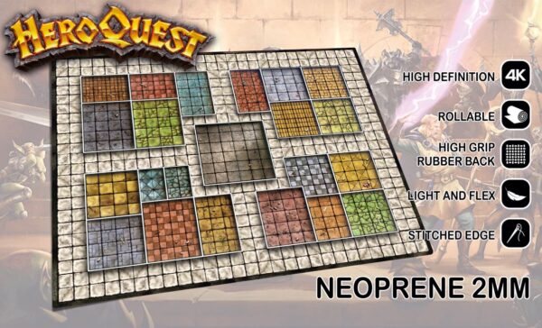 HEROQUEST CLASSIC DOUBLE SQUARES PLAYMAT